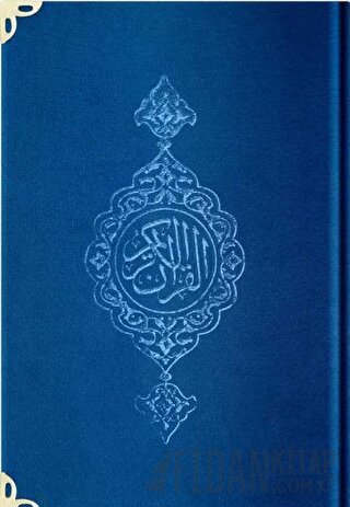 Rahle Boy Kadife Kur'an-ı Kerim (Lacivert, Yaldızlı, Mühürlü) L2 (Ciltli)