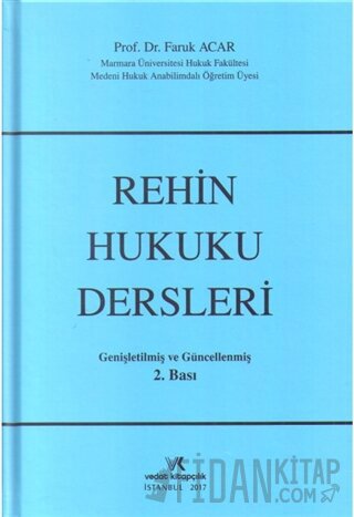 Rehin Hukuku Dersleri (Ciltli)