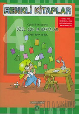 Renkli Kitaplar - 4 Öykülü Bilmecelerle Özel Gün ve Haftalar Dinle Boya ve Bul