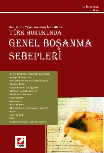 Türk Hukuku&#39;ndaGenel Boşanma Sebepleri Ali İhsan İpek