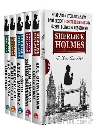 Sherlock Holmes Seti - 5 Kitap Takım - 125x195 Yeni Ebatlı Sir Arthur 