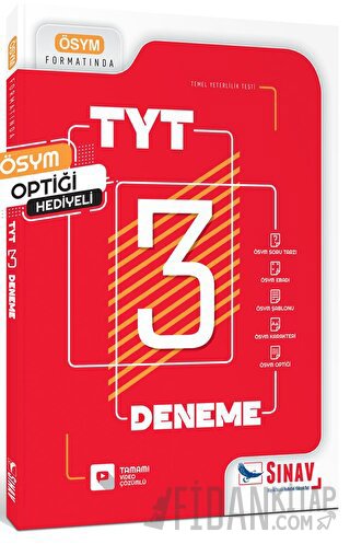 TYT Tamamı Video Çözümlü 3 Deneme