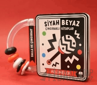 Siyah Beyaz Çıngıraklı Kitaplar Kelimeler (Ciltli)