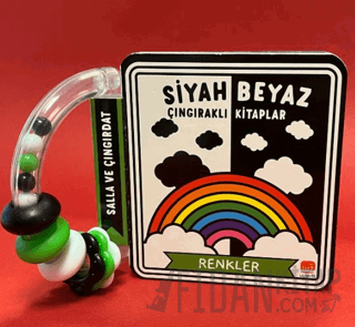 Siyah Beyaz Çıngıraklı Kitaplar Renkler (Ciltli)