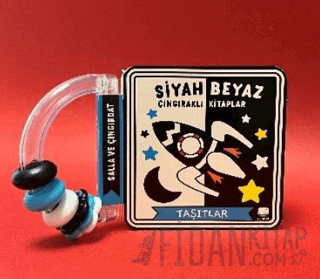 Siyah Beyaz Çıngıraklı Kitaplar Taşıtlar (Ciltli)