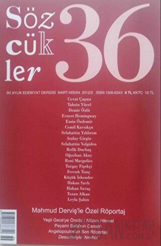 Sözcükler Dergisi Sayı: 36 Mart - Nisan 2012