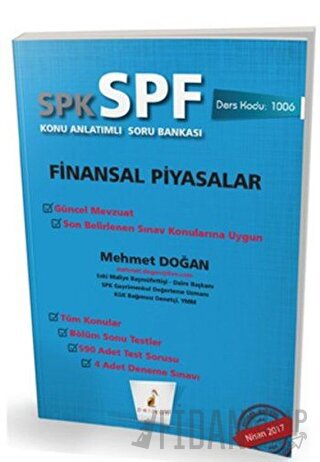 SPK - SPF Finansal Piyasalar Konu Anlatımlı Soru Bankası Mehmet Doğan