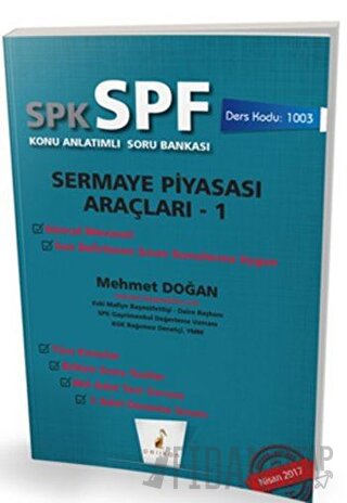 SPK - SPF Sermaye Piyasası Araçları 1 Konu Anlatımlı Soru Bankası Mehm