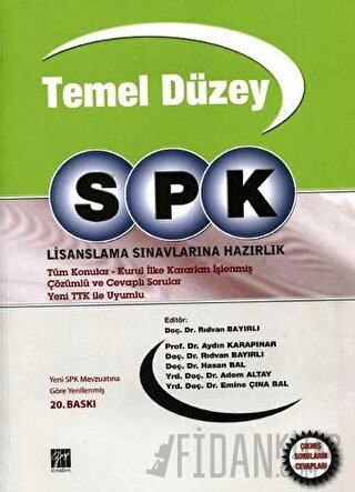 SPK Temel Düzey Lisanslama Sınavlarına Hazırlık Adem Altay