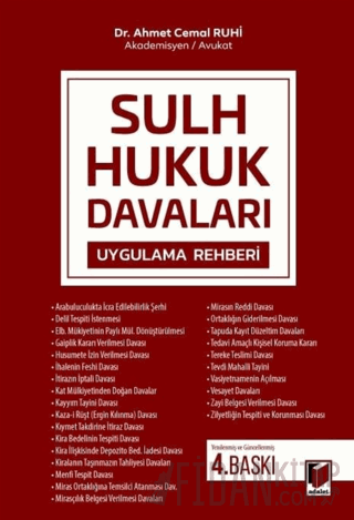 Sulh Hukuk Davaları Uygulama Rehberi (Ciltli) Ahmet Cemal Ruhi