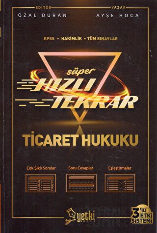 Süper Hızlı Tekrar Borçlar Hukuku / KPSS + Hakimlik + Tüm Sınavlar / 3'lü Etki Sistemi