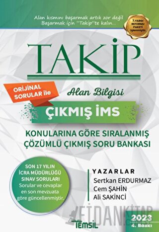 Takip Çıkmış İcra Müdürlüğü Alan Bilgisi Çıkmış Soru Bankası