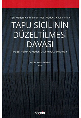 Tapu Sicilinin Düzeltilmesi Davası