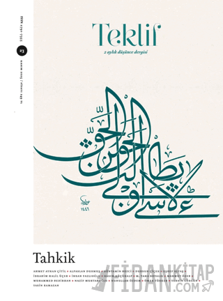 Teklif 2 Aylık Düşünce Dergisi Sayı: 23 Kasım 2025