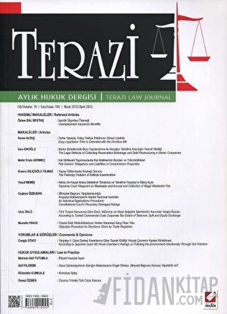 Terazi Aylık Hukuk Dergisi Sayı:104 Nisan 2015