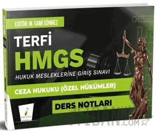 Terfi HMGS Ceza Hukuku Özel Hükümler Ders Notları M. Sami Sönmez