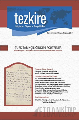 Tezkire Dergisi Sayı: 64 Nisan - Mayıs - Haziran 2018