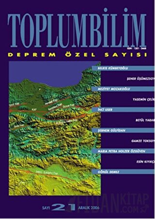 Toplumbilim Sayı 21 - Deprem Özel Sayısı