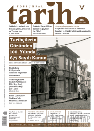 Toplumsal Tarih Dergisi: 383 Kasım 2025