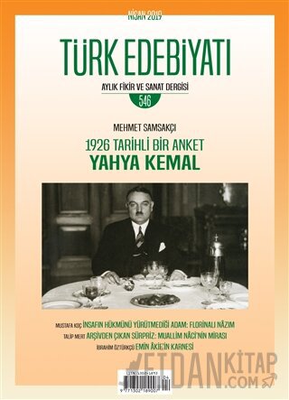 Türk Edebiyatı Dergisi Sayı: 546 Nisan 2019