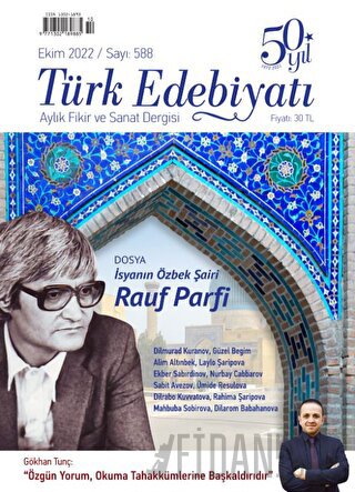 Türk Edebiyatı Dergisi Sayı: 588 Ekim 2022