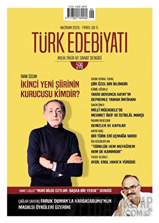 Türk Edebiyatı Dergisi Sayı: 596 Haziran 2023