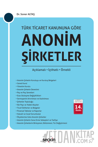 Türk Ticaret Kanunu'na Göre Anonim Şirketler (Ciltli)
