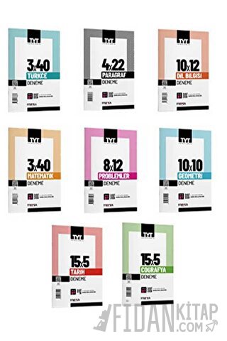 TYT Eşit Ağırlık Branş Deneme Sınavı Seti 8 Kitap Kolektif