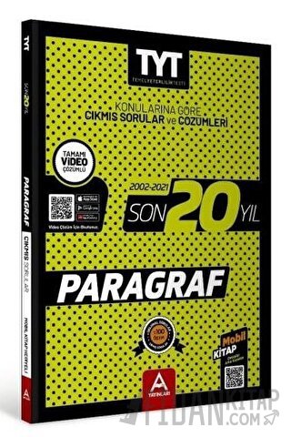 TYT Paragraf Son 20 Yıl Konularına Göre Çıkmış Sorular ve Çözümleri Ko