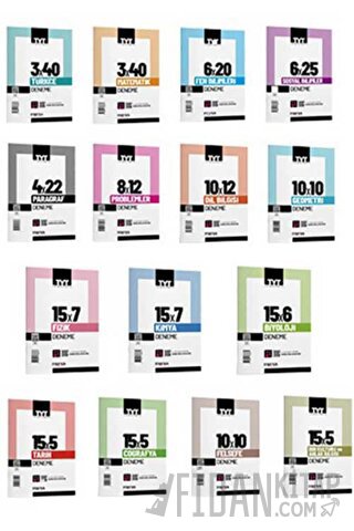 TYT Tüm Dersler Branş Deneme Sınavı Seti 15 Kitap Kolektif