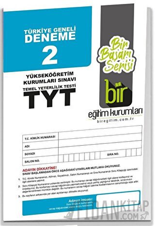 TYT Türkiye Geneli Deneme 2 Kolektif