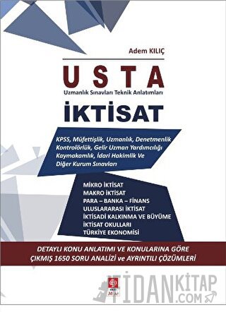 Usta İktisat Konu Anlatımı ve Çözümlü Çıkmış Sorular Adem Kılıç