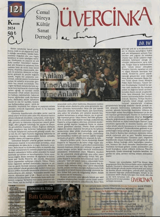 Üvercinka Dergisi Sayı: 121 Kasım 2024