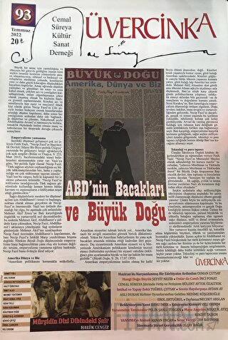 Üvercinka Dergisi Sayı: 93 - Temmuz 2022