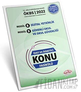 Uzman ve Başöğretmen Modül 8 Dijital Yetkinlik - Modül 9 Güvenli Okul ve Okul Güvenliği Özet ve Öğretici Konu Fasikülü