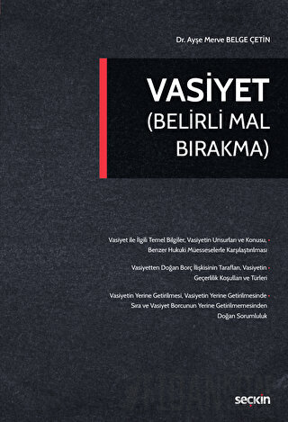 Vasiyet (Belirli Mal Bırakma)