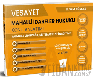 Vesayet Mahalli İdareler Hukuku Konu Anlatımı M. Sami Sönmez