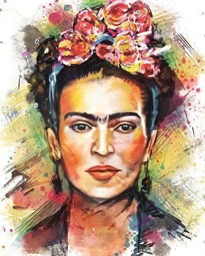 Frida Kahlo 1 (20 Cm X 30 Cm) Mini Retro Ahşap Poster