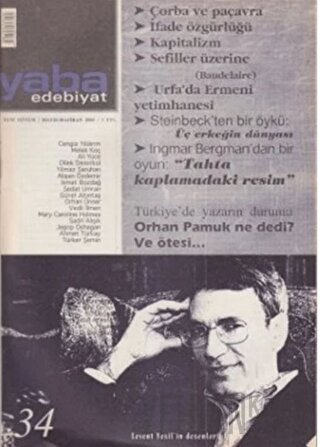 Yaba Edebiyat Dergisi Sayı: 34