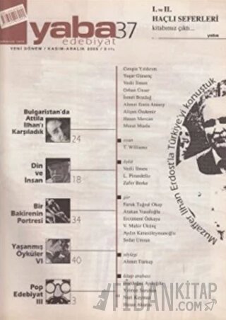 Yaba Edebiyat Dergisi Sayı: 37