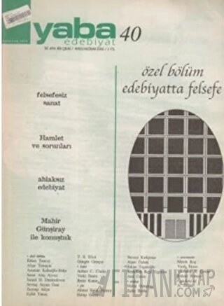 Yaba Edebiyat Dergisi Sayı: 40
