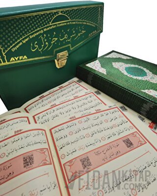 Yeşil-Orta Boy Otuz Cüz Mühürlü Kuran-ı Kerim (234) (Ciltli)
