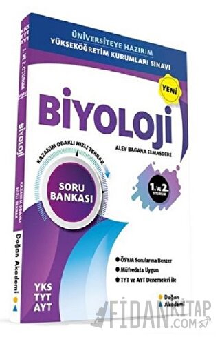YKS TYT-AYT Biyoloji Soru Bankası Kazanım Odaklı Hızlı Tekrar Alev Bag