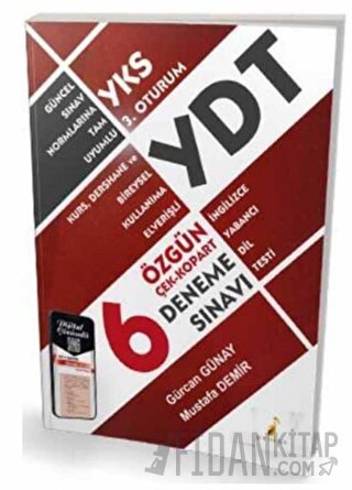YDT İngilizce Çek Kopar 6 Özgün Deneme Sınavı Dijital Çözümlü